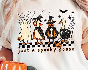 Just a Spooky Goose Shirt, Funny Halloween Goose Shirt, Halloween Sweatshirt, Cute Horror Shirt, Spooky Goose Shirt, Cute Fall Spooky Tee