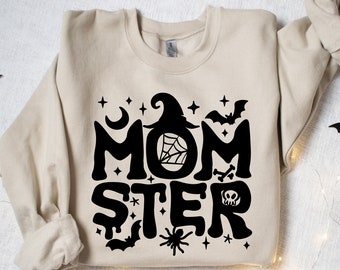 Momster Halloween Sweatshirt, Momster Shirt, Halloween Shirts for Women, Halloween Mom Sweatshirt, Halloween Sweater, Funny Halloween Tshirt
