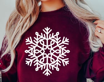 Snowflake Winter Christmas Sweatshirt, Christmas Snowflake Sweater, Snowflake Christmas Hoodie, Women Christmas Sweater, Winter Sweatshirt