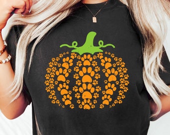Paw Pumpkin Shirt, Paw Print Shirt, Pumpkin Dog Shirt, Dog Halloween Shirt,Retro Pumpkin, Halloween Shirt, Halloween Sweatshirt,Thanksgiving