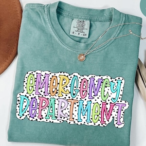 Comfort Colors® Emergency Department Shirt, ER Nurse Crewneck, ER Nurse Shirt, Hospital Shirt, Emergency Nurse Gift, ER Department Shirt