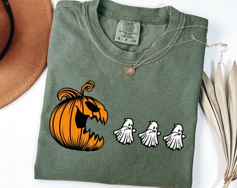 Comfort Colors® Halloween Ghost Shirt, Funny Halloween Shirt, Halloween Party Shirt, Pumpkin Halloween Shirt, Halloween Matching Shirt