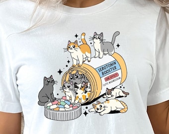 Antidepressant Cat Shirt, Therapist Shirt, Cat Mom Sweater, Funny Cat Shirt, Cat Lover Gift, Cat Owner Gift, Mental Health Matter Shirt