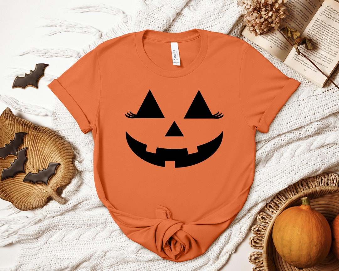 Halloween Women Shirt, Jack O Lantern Pumpkin Face Shirt, Scary Pumpkin ...