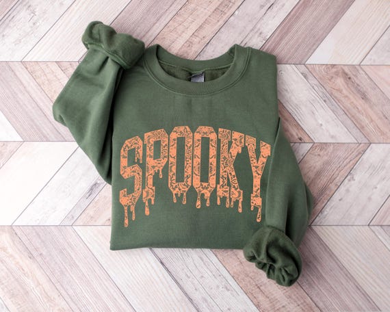 Retro Spooky Sweatshirt, Halloween Sweatshirt, Halloween Gift Hoodie, Womens Halloween Sweatshirt, Spooky Season Shirt, Ghost Halloween Tee
