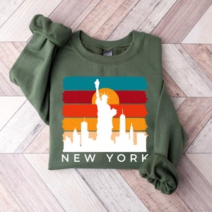 Sweatshirt Enfant New York États-Unis - Illustration Statue De La Liberté | Confort Doux Et Chaud