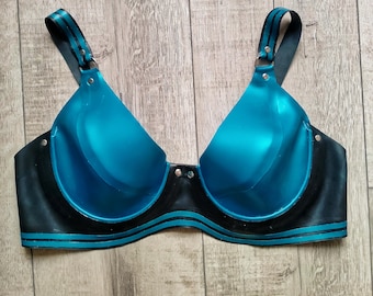 Latex Bra, Underwire Lingerie, Adjustable Straps