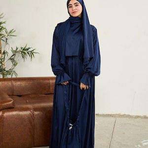chinese dress ladies Women's Prayer Dress 2 Pieces Microfiber Solid Color Plus Long Sleeve |  One-Size main image 1