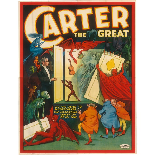 thumbnail image 2 of 1926 Carter The Great 'Condemned For Witchcraft' Vintage Magic Poster – 18x24 Reproduction, Matte Paper 2 of 3