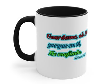 taza cristiana , Dios con migo, Dios guardame, confio en ti Dios, Dios mio, mi todo