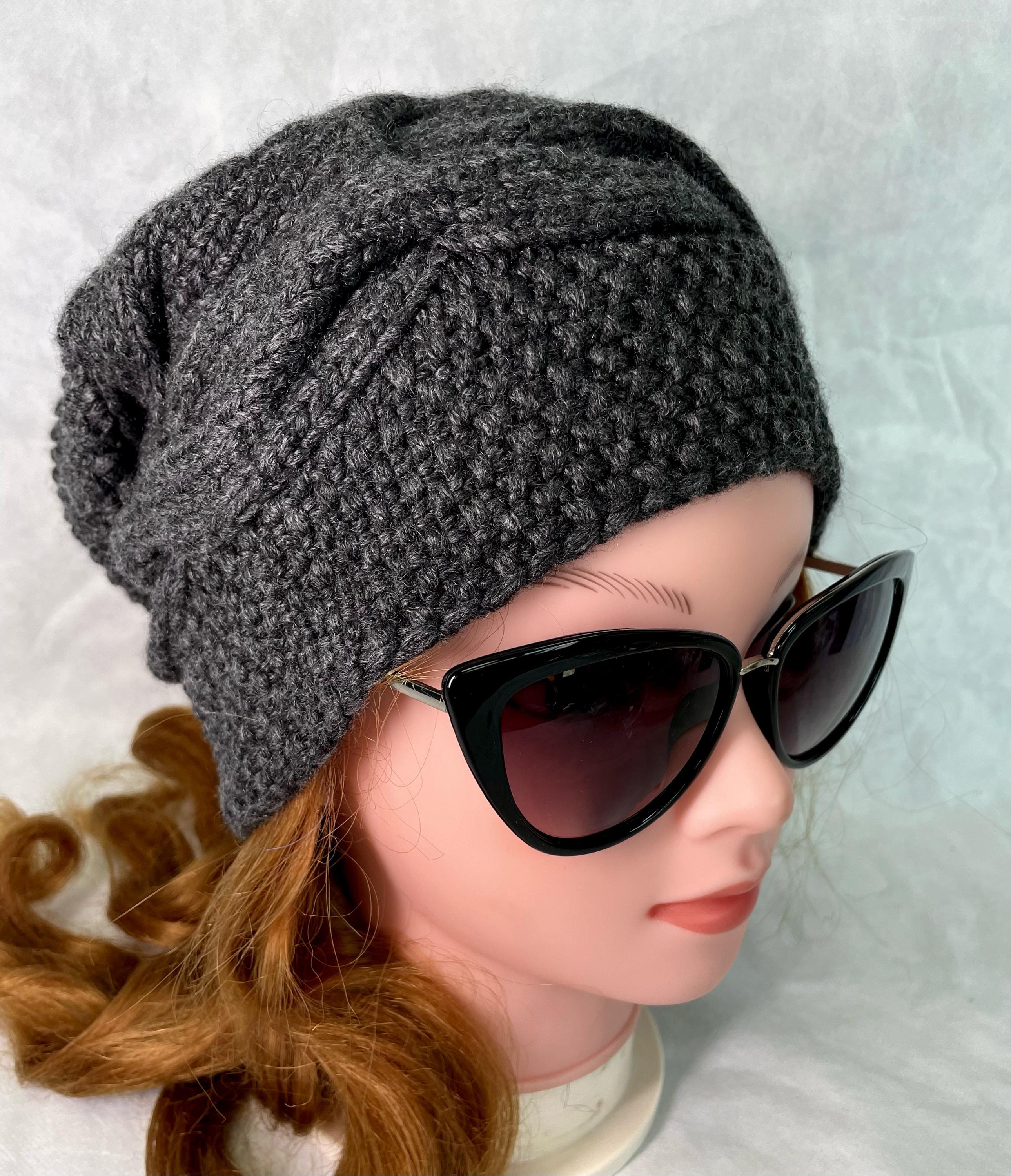 Wool Beret Beanie Knit Winter Hat Charcoal Gray Wholesale Paris 100% Wool Knitted Beret Hat - Stretchy  main image 2