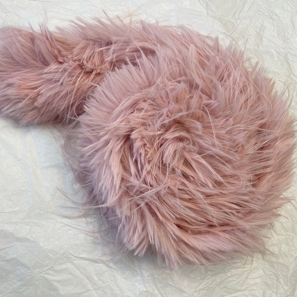 Pink Scarf, Long Scarf,Faux Fur Scarf, Soft Wrap, Warm Pashmina, Winter Accessories, Gift