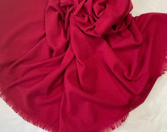 Red  Scarf, Large Scarf, Wool Shawl, Soft Wrap, Warm Pashmina, Winter Accessories, Gift