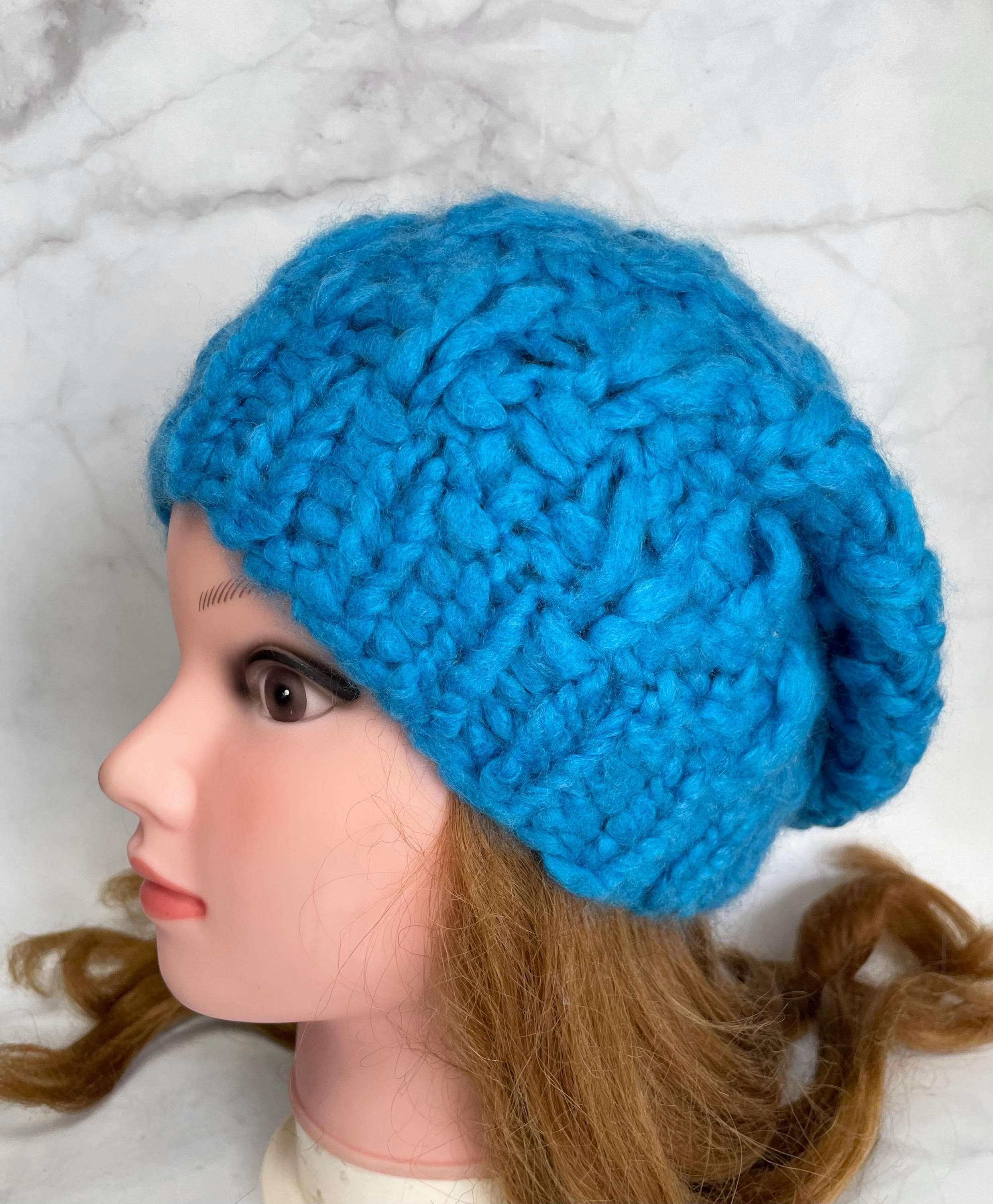 Blue Wool Hat, Women display picture 3
