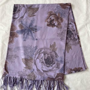 Purple Scarf, Large Scarf, Wool Shawl, Two Side Scarf, Soft Wrap, Warm Pashmina, Winter Accessories, Gift