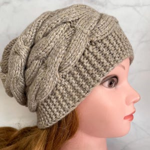 Hat, Beige Hat, Knit Wool Beanie, Winter Hat, Warm Beret, Women Hat, Winter Accessories, Gift