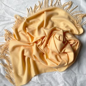 Scarf Yellow, Large Scarf, Wool Shawl, Soft Wrap, Warm Pashmina, Winter Accessories, Gift