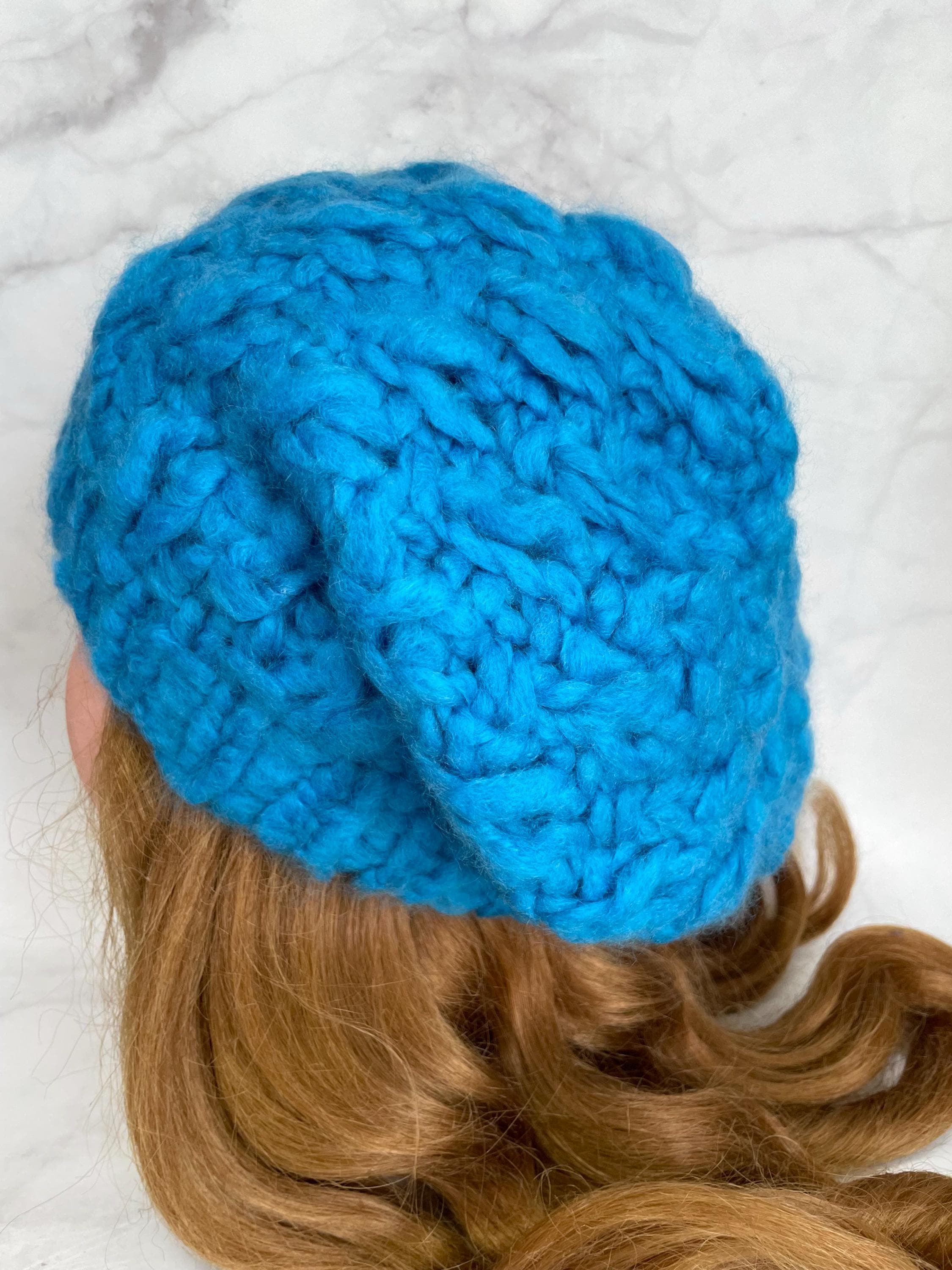 Blue Wool Hat, Women display picture 1