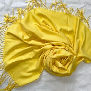 Yellow  Scarf, Large Scarf, Wool Shawl, Soft Wrap, Warm Pashmina, Winter Accessories, Gift