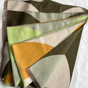 Scarf, Large Scarf, Green / Yellow Scarf, Wool Shawl, Soft Wrap, Warm Pashmina, Winter Accessories, Gift