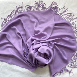 Lavender Scarf, Large Scarf, Wool Shawl, Soft Wrap, Warm Pashmina, Winter Accessories, Gift