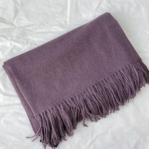 Purple Scarf, Large Scarf, Wool Shawl, Soft Wrap, Warm Pashmina, Winter Accessories, Gift
