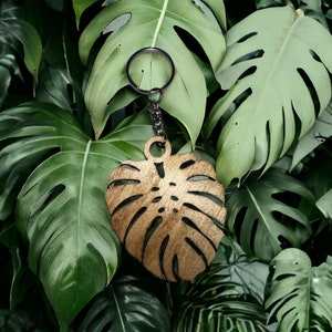 Gift for Plant Lover Plant Keychain Monstera Keychain Gift Plant Gift For Sister
