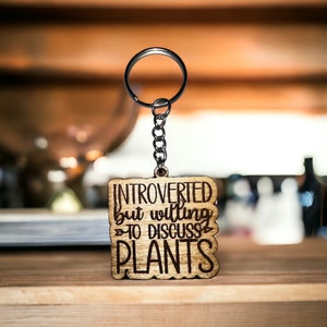 Amico divertente regalo amico regalo di compleanno calza Stuffer Introverso ma disposto a discutere piante pianta divertente portachiavi pianta regalo divertente