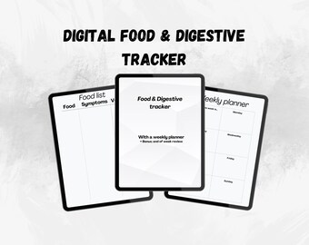 Digital Digestive & Food tracker, Gut Tracker, Food sensitivity Tracker, Daily food Journal, Printable Food Tracker, Food Elimination
