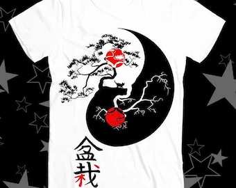 Bonsai Tree Ying Yang Japanese Best Seller Top Tee T Shirt 201
