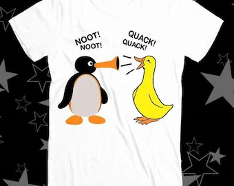 Pingu Noot Noot Duck Honk Goose Quack Quack Best Seller Top Tee T Shirt 590