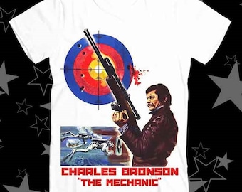 メカニック 映画ポスター チャールズ・ブロンソン デス・ウィッシュ ベストセラー トップ Tシャツ 608