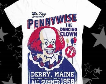 ペニーワイズ ダンシング クラウン スティーブン キング IT ベストセラー トップ Tシャツ 337