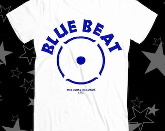 Blue Beat Records R&B Ska Music Label Vinyl Vintage Best Seller Top Tee T Shirt 357