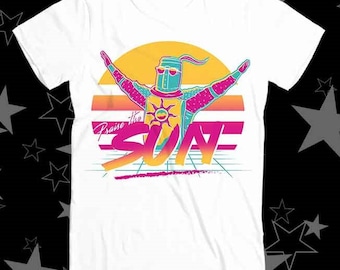 Louange au soleil néon hommage Dieu merci Jeux en ligne Dark Souls Nerd Gamer Best-seller Top T-shirt 448