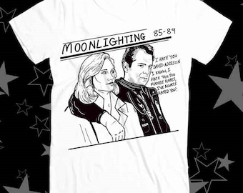 Moonlighting Blue Moon Investigations David Maddie Best Seller Top Tee T Shirt 587