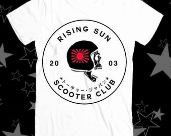 Rising Sun Scooter Club Tokyo Best Seller Top Tee T Shirt 391