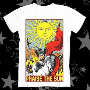 Louvado seja o sol, graças a deus, leitura de cartas de tarô, jogos on-line, dark souls, nerd gamer, melhor vendedor, camiseta top 465