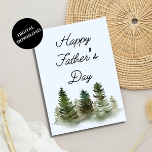 Carte de fête des pères, pour papa, cadeau pour papa, carte numérique de fête des pères, carte numérique imprimable, téléchargement immédiat PDF/JPG,