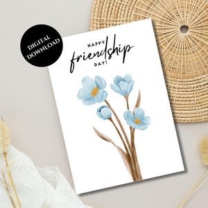 Printable Friendship Day,  Instant Download, Friends Greeting Card, Card for Best Friend, Digital Download, Modern and minimal