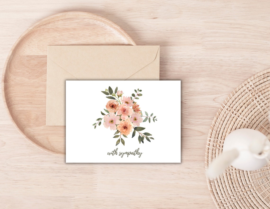 Printable Sympathy Card Instant Download Sending Love Card Minimalist ...