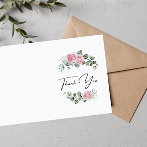 Printable Thank You Card, Instant Download, Thank You Greeting Card ...