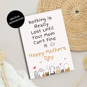 Tarjeta imprimible del Día de la Madre / Tarjeta Feliz del Día de la Madre / Tarjeta imprimible del Día de la Madre para mamá / Tarjeta digital del Día de la Madre / Descarga instantánea