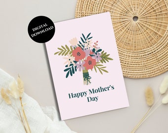 Printable Mother's Day Card | Happy Mother's Day Card | Printable Mother's Day Card for Mum | Digital Mothers Day Card | Instant Download