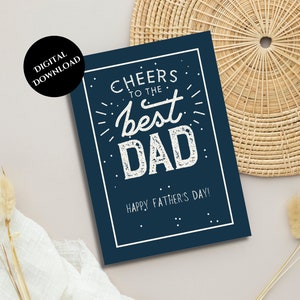 Father&#39;s Day Card, For Dad, Gift For Dad,  Digital Father&#39;s Day Card, Printable Digital Card, Instant Download PDF/JPG,