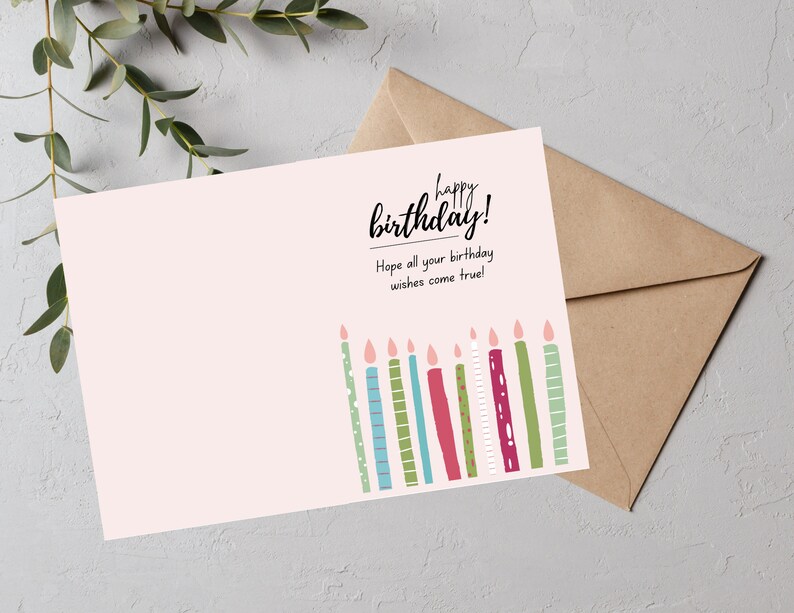 Printable Birthday Cards, Instant Download, Happy Birthday Greeting ...