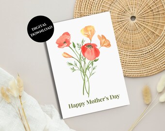 Printable Mother's Day Card | Happy Mother's Day Card | Printable Mother's Day Card for Mum | Digital Mothers Day Card | Instant Download