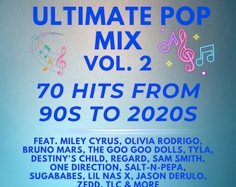 Ultimate Pop Mix Vol. 2: 70 Hits from the '90s to 2020s | 320K MP3 & Spotify Playlist