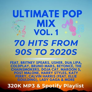 Ultimative Pop Mix Vol. 1:70 Schlager aus den 90er bis 2020er Jahren 320K MP3 & Spotify Playlist Bild 1