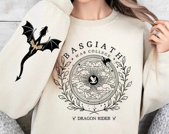 Sweat-shirt de la quatrième aile pour femme Basgiath War College Shirt Dragon Rider t-shirt graphique livresque recto-verso hauts